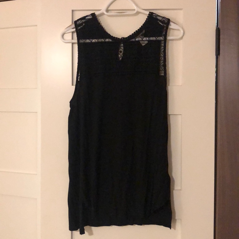 Black lace tank top